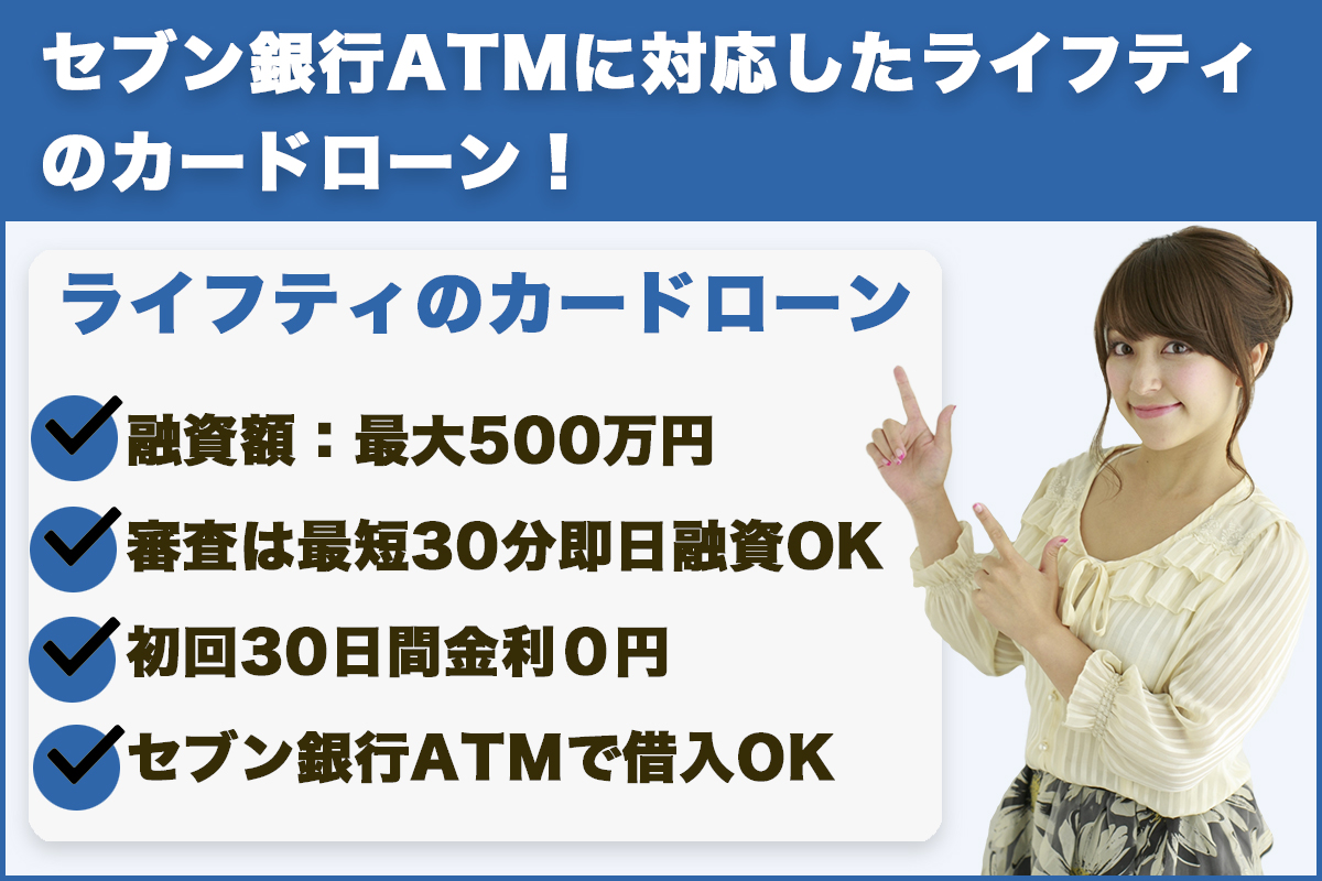 ライフティ|セブン銀行ATMに対応したライフティのカードローン