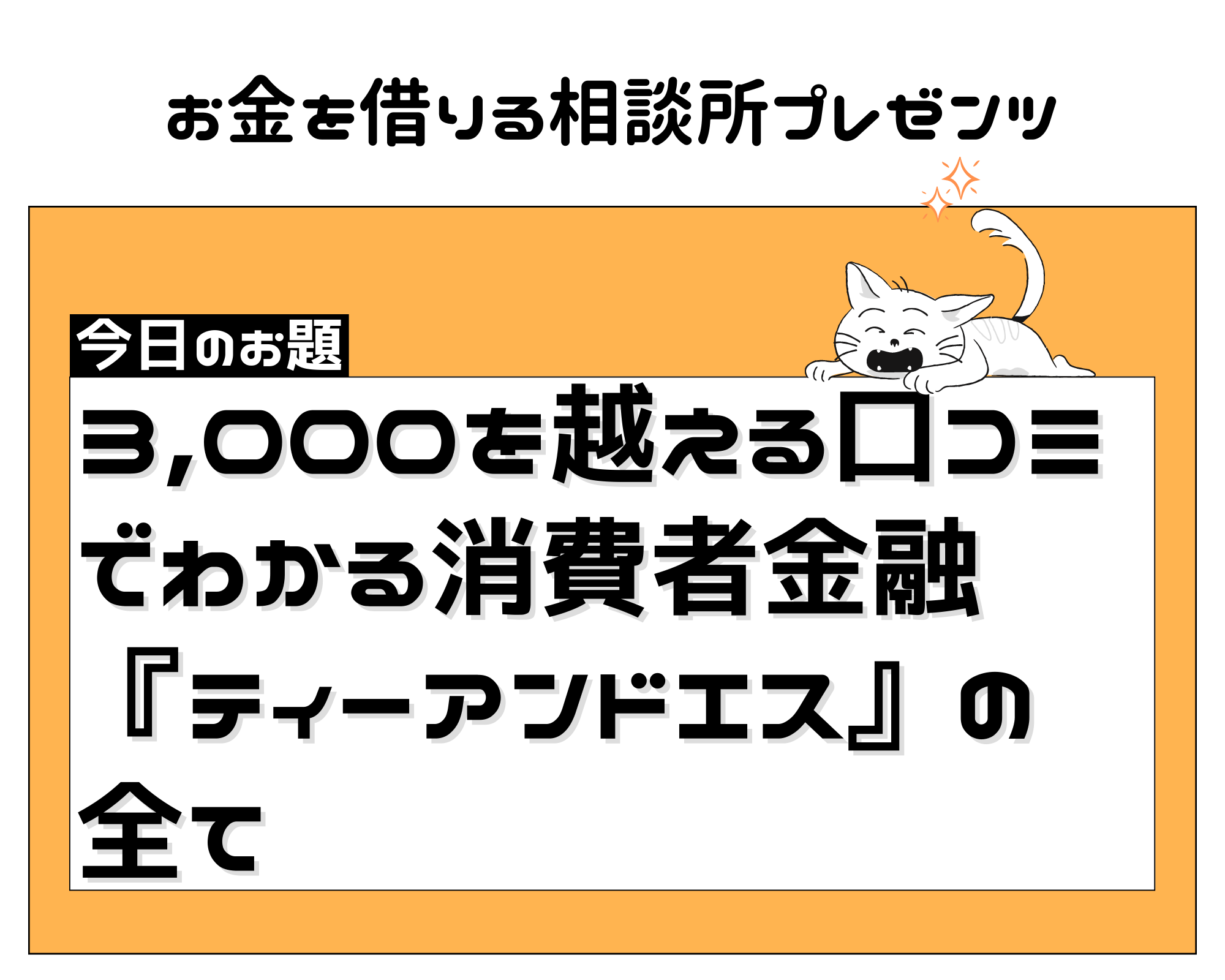 3,000を越える口コミでわかる消費者金融『ティーアンドエス』の全て
